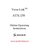 Multi-Link Versa-Link ATX-250 Operating Instructions Manual preview