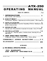 Preview for 3 page of Multi-Link Versa-Link ATX-250 Operating Instructions Manual