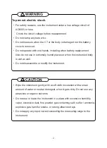 Preview for 3 page of MULTI MEASURING INSTRUMENTS MCL-800D+ Instruction Manual