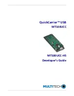 Preview for 1 page of Multi-Tech QuickCarrier MT100UCC Series Developer'S Manual