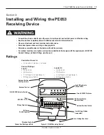 Предварительный просмотр 13 страницы Multi Wave PE653RC Installation And User Manual