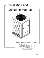 Preview for 1 page of Multiaqua MAC-036HE Installation And Operation Manual