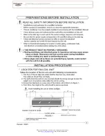 Preview for 3 page of Multiaqua MHWW-09-H-1 Installation & Operation Manual