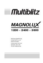 Предварительный просмотр 1 страницы Multiblitz MAGNOLUX 1200 Instuctions For Use