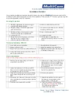 Preview for 6 page of Multicam Laser 2000 Series User Manual