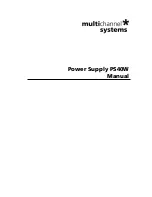 MultiChannel PS40W Manual предпросмотр