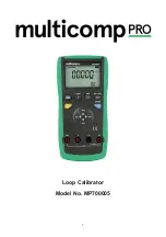 Предварительный просмотр 1 страницы multicomp pro MP700005 Manual