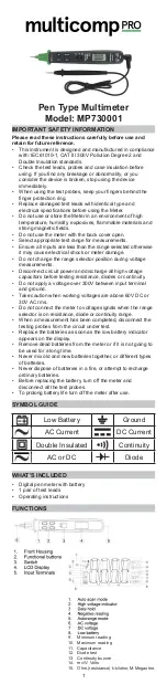 multicomp pro MP730001 Instructions preview