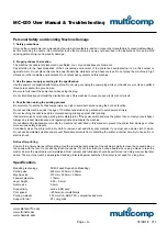 Preview for 4 page of multicomp MC-I20 User Manual & Troubleshooting