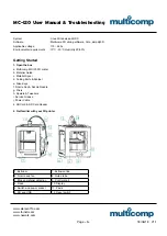 Preview for 5 page of multicomp MC-I20 User Manual & Troubleshooting