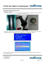 Preview for 10 page of multicomp MC-I20 User Manual & Troubleshooting