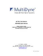 Preview for 1 page of MultiDyne HD-3000 Series Instruction Manual