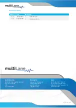 Preview for 8 page of MULTILANE ML4019-MCB Technical Reference