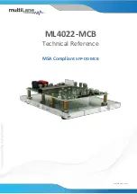 Предварительный просмотр 1 страницы MULTILANE ML4022-MCB Technical Reference