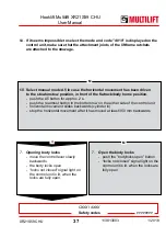 Preview for 37 page of MULTILIFT XR S User And Maintenance Manual