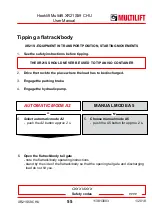 Preview for 55 page of MULTILIFT XR S User And Maintenance Manual