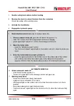 Preview for 115 page of MULTILIFT XR S User And Maintenance Manual