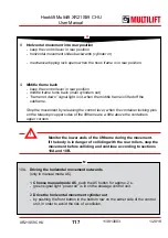 Preview for 117 page of MULTILIFT XR S User And Maintenance Manual