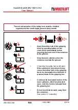 Preview for 158 page of MULTILIFT XR S User And Maintenance Manual