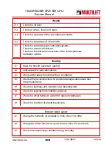 Preview for 169 page of MULTILIFT XR S User And Maintenance Manual