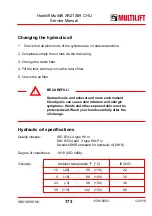 Preview for 173 page of MULTILIFT XR S User And Maintenance Manual