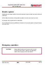 Preview for 180 page of MULTILIFT XR S User And Maintenance Manual