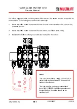 Preview for 181 page of MULTILIFT XR S User And Maintenance Manual