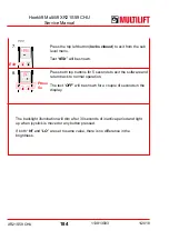 Preview for 184 page of MULTILIFT XR S User And Maintenance Manual