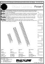 Предварительный просмотр 1 страницы MULTILINE Focus-1 Installation