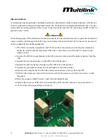 Preview for 14 page of Multilink 010-505-10 Installation And Operation Manual