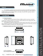 Preview for 2 page of Multilink 072-722-10 Installation Manual