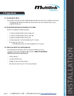 Preview for 3 page of Multilink 072-722-10 Installation Manual