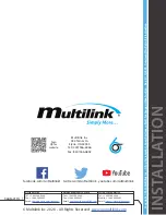 Предварительный просмотр 8 страницы Multilink 072-722-10 Installation Manual