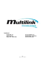 Preview for 41 page of Multilink EB1s Installation And Operation Manual