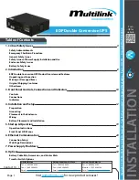 Multilink EDP Series Installation Manual preview