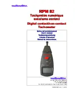 Предварительный просмотр 1 страницы Multimetrix RPM 82 User Manual