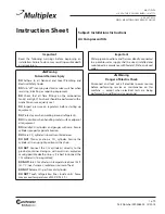 Multiplex 00212053 Instruction Sheet предпросмотр