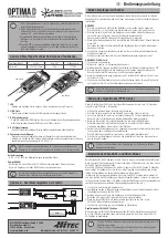 Multiplex Hitec Optima D Instruction Manual предпросмотр