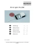 Multiplex RX-6 light M-LINK Operating Instructions Manual preview