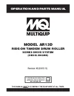 Предварительный просмотр 1 страницы MULTIQUIP AR13D Operation And Parts Manual