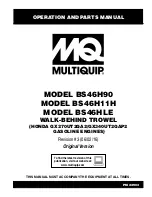 Preview for 1 page of MULTIQUIP BS46H11H Operation And Parts Manual