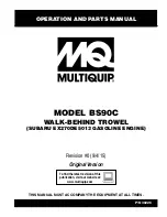 Предварительный просмотр 1 страницы MULTIQUIP BS90C Operation And Parts Manual