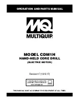 Предварительный просмотр 1 страницы MULTIQUIP CDM1H Operation And Parts Manual