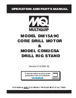 Предварительный просмотр 1 страницы MULTIQUIP CDM2CSA Operation And Parts Manual