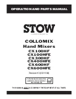 MULTIQUIP Collomix CX100HF Operation And Parts Manual предпросмотр