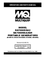 Предварительный просмотр 1 страницы MULTIQUIP DA7000SSA2 Operation And Parts Manual