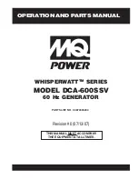 MULTIQUIP DCA-600SSV Operation And Parts Manual preview