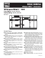 MULTIQUIP DCA180SSJ Specifications предпросмотр