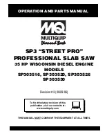 MULTIQUIP Diamond Back SP3 Street Pro Operation And Parts Manual предпросмотр