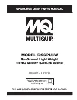 Preview for 1 page of MULTIQUIP DuoScreed LightWeight DSGPULW Operation And Parts Manual